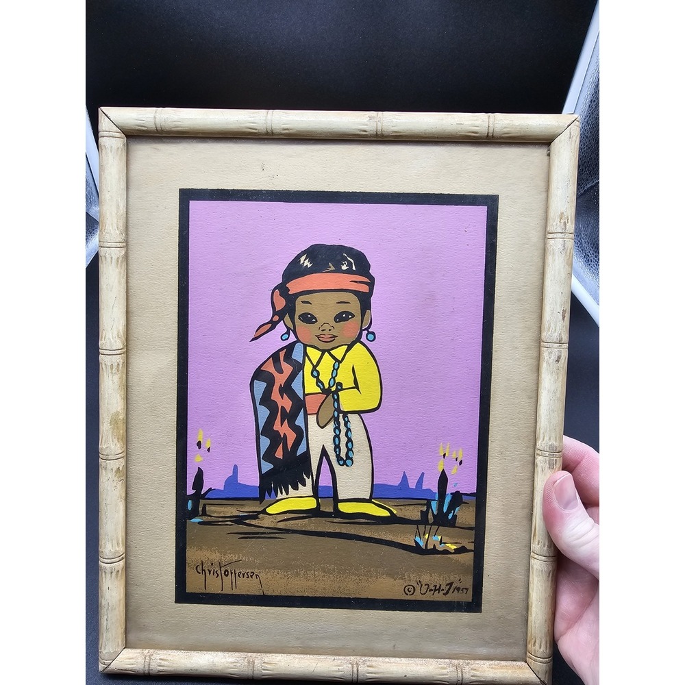 Gerda‎ Christoffersen 'Oodee' Signed Framed Painting